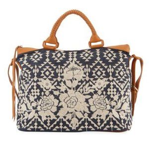 Johnny Was Mela Embroidered Weekend Overnight Bag